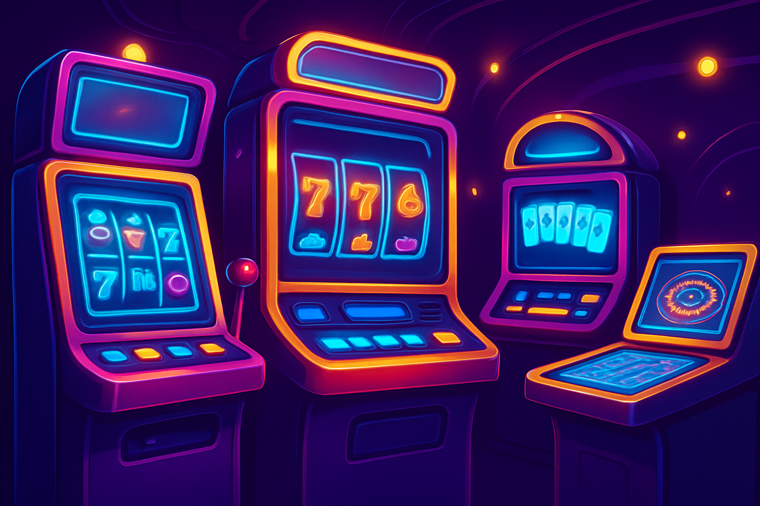MapleScore digital studio with neon arcade screens